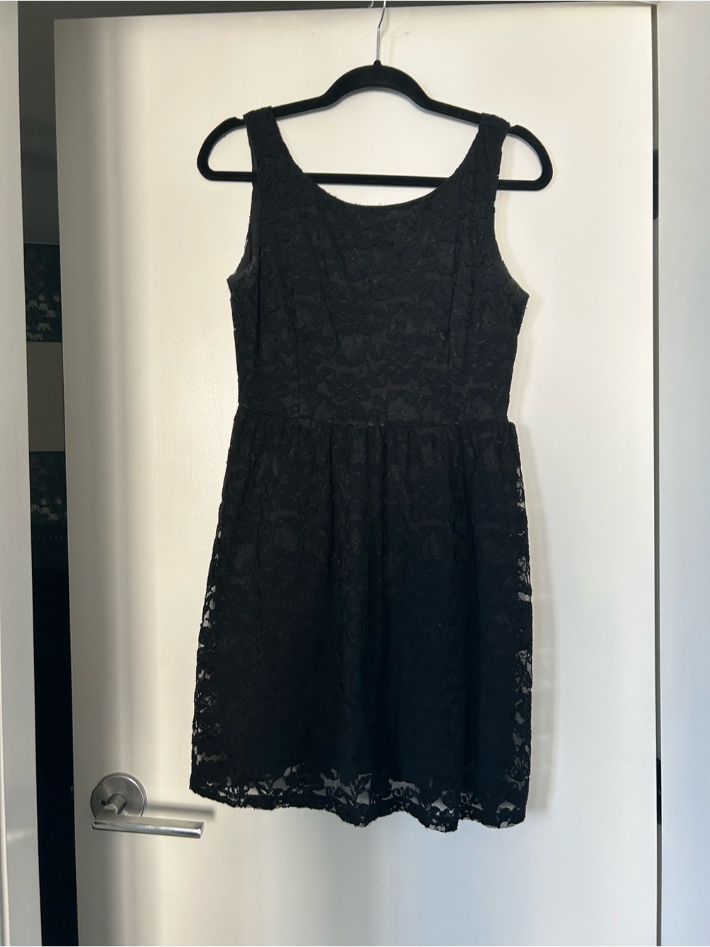 Modcloth Classic Black Lace Sleeveless Dress - Sz M